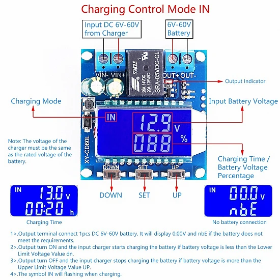 XY-CD60L Battery Charging Control Module XY-CD60L Battery Charging Control Module