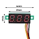 0.28inch 0-100V Three Wire DC Mini LED Display Voltmeter - Red 0.28inch 0-100V Three Wire DC Mini LED Display Voltmeter - Red