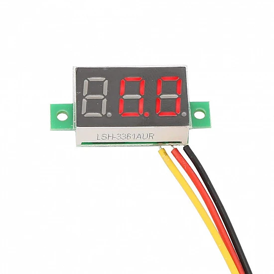 0.28inch 0-100V Three Wire DC Mini LED Display Voltmeter - Red 0.28inch 0-100V Three Wire DC Mini LED Display Voltmeter - Red