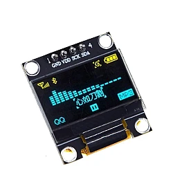 0.96 Inch I2C/IIC 4pin OLED Display Module (Yellow + Blue) 