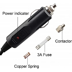 1.5M 1A DC 12V Car Charger Power Adapter