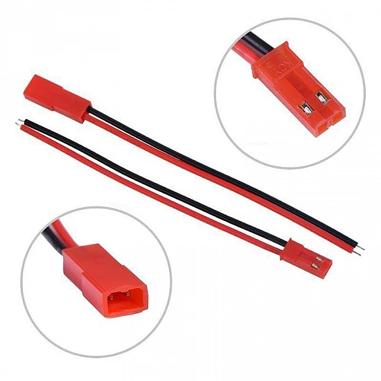 10cm 2Pin JST Male Female Plug Connector Plug 10cm 2Pin JST Male Female Plug Connector Plug