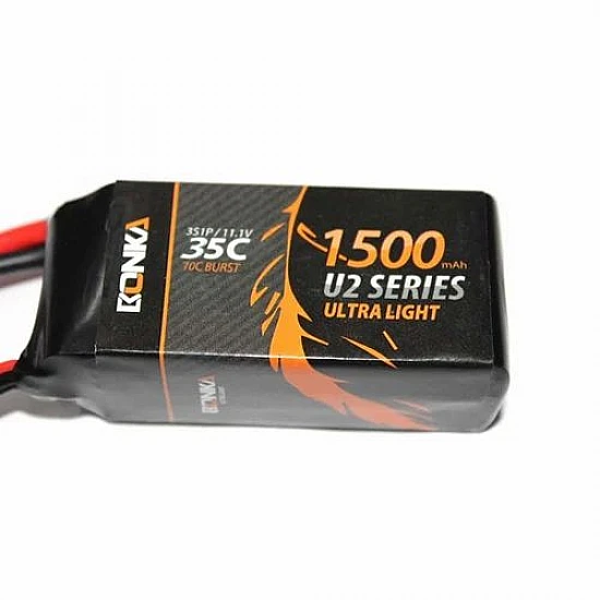 11.1V 1500mAh 35C 3S1P Bonka Lipo Battery - High Quality 11.1V 1500mAh 35C 3S1P Bonka Lipo Battery - High Quality