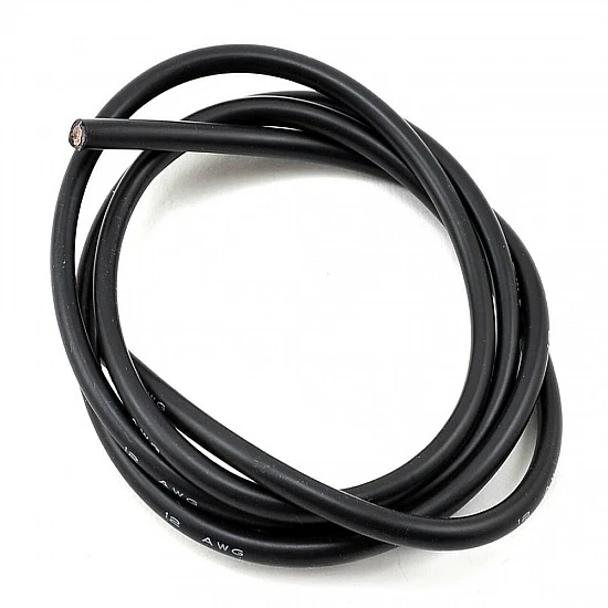 12AWG High Quality Black Silicon Wire - 1Meter 12AWG High Quality Black Silicon Wire - 1Meter