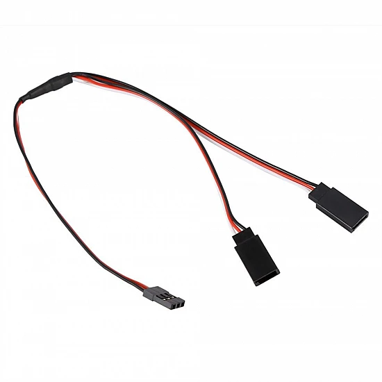 1JR Male To 2 Futaba Female Y Type Servo Extension Wire - 30cm 1JR Male To 2 Futaba Female Y Type Servo Extension Wire - 30cm