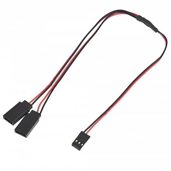 1JR Male To 2 Futaba Female Y Type Servo Extension Wire - 30cm 1JR Male To 2 Futaba Female Y Type Servo Extension Wire - 30cm