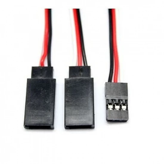 1JR Male To 2 Futaba Female Y Type Servo Extension Wire - 30cm 1JR Male To 2 Futaba Female Y Type Servo Extension Wire - 30cm