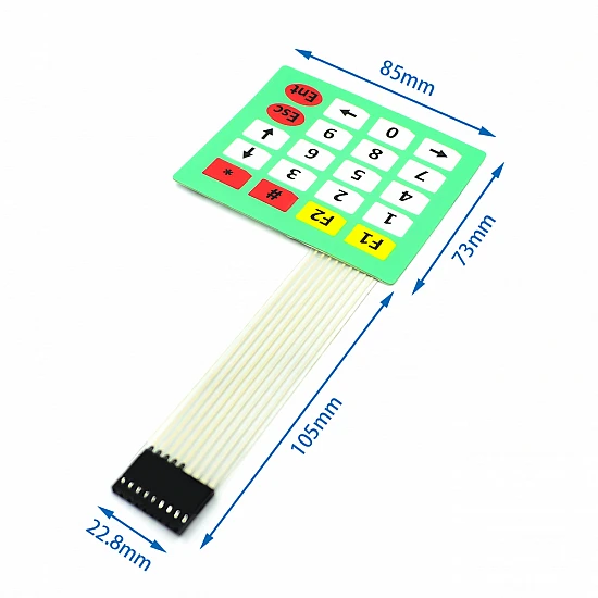 20 Keys 4x5 Matrix Membrane Switch Keypad 20 Keys 4x5 Matrix Membrane Switch Keypad