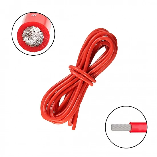 22AWG High Quality Red Silicon Wire - 1Meter 22AWG High Quality Red Silicon Wire - 1Meter