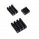 3 in 1 Black Aluminum Heatsink for Raspberry Pi 3/4 3 in 1 Black Aluminum Heatsink for Raspberry Pi 3/4
