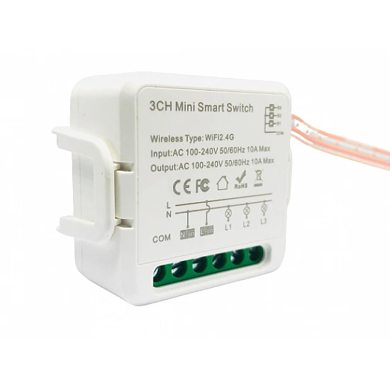3 Channel Smart Wireless WIFI 16A Switch Work with Alexa , Smart life app, Google home and IFTTT (Tuya) 3 Channel Smart Wireless WIFI 16A Switch Work with Alexa , Smart life app, Google home and IFTTT (Tuya)