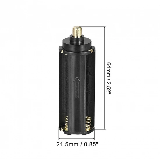 3 x AAA Black Cylindrical Battery Holder 3 x AAA Black Cylindrical Battery Holder