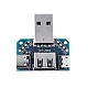 4 in 1 USB Adapter Board Male to Female Micro Type-C 4P 2.54mm USB4 Converter 4 in 1 USB Adapter Board Male to Female Micro Type-C 4P 2.54mm USB4 Converter