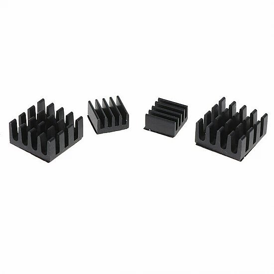 4 in 1 Black Aluminum Heatsink for Raspberry Pi 4B 4 in 1 Black Aluminum Heatsink for Raspberry Pi 4B