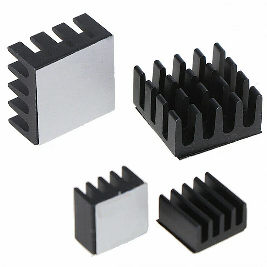 4 in 1 Black Aluminum Heatsink for Raspberry Pi 4B 4 in 1 Black Aluminum Heatsink for Raspberry Pi 4B