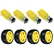 4 DC 200RPM 3-6v BO Gear Motor With 4 Plastic Tire Wheel Combo 4 DC 200RPM 3-6v BO Gear Motor With 4 Plastic Tire Wheel Combo