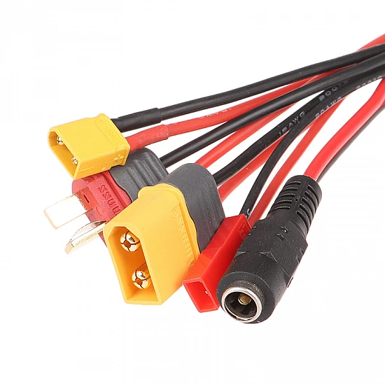 5 in 1 20cm 20AWG 4.0mm Banana Plug to XT60 XT30 DC5.5 T Plug Charger Adapter Cable 5 in 1 20cm 20AWG 4.0mm Banana Plug to XT60 XT30 DC5.5 T Plug Charger Adapter Cable