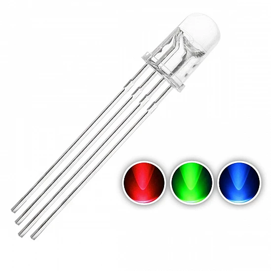 5mm 4 Pin RGB LED Common Anode 5mm 4 Pin RGB LED Common Anode