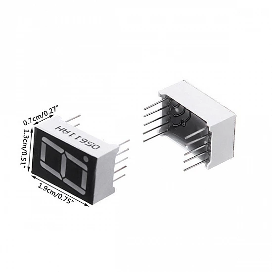 Red 0.56inch 1 Digit 7 Segment LED Display Digital Tube - Common Cathode Red 0.56inch 1 Digit 7 Segment LED Display Digital Tube - Common Cathode