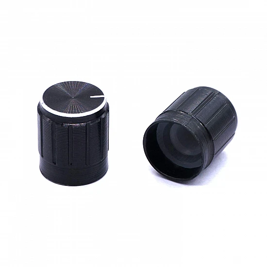 Black Aluminum Alloy Potentiometer Knob Cap Black Aluminum Alloy Potentiometer Knob Cap