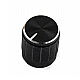 Black Aluminum Alloy Potentiometer Knob Cap Black Aluminum Alloy Potentiometer Knob Cap