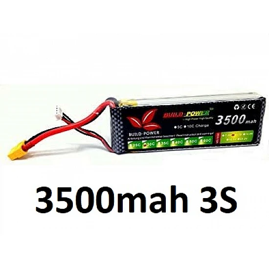 3500mah 11.1v 30C 3S Build Power Lipo Battery - Multirotor 3500mah 11.1v 30C 3S Build Power Lipo Battery - Battery and Charger - Multirotor
