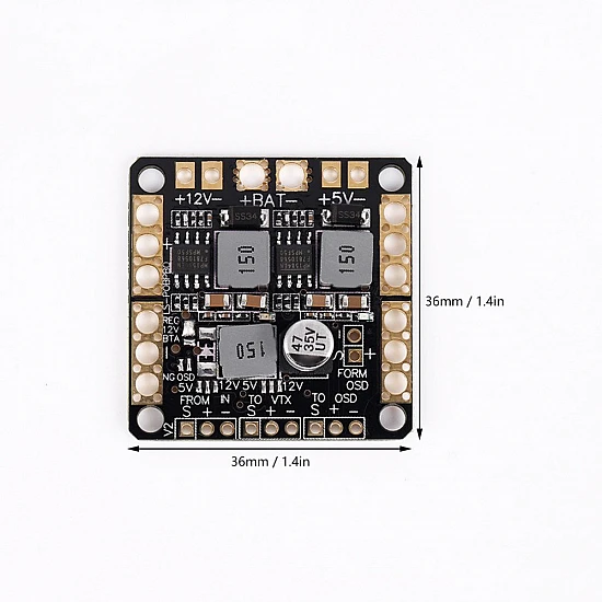 CC3D NAZE32 F3 Power Distribution Board PDB with LC Filter and Dual BEC CC3D NAZE32 F3 Power Distribution Board PDB with LC Filter and Dual BEC