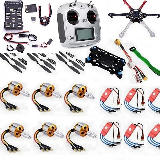 Hexacopter Drone Combo with Pixhawk and 10ch FlySky FS-I6S (Motor + ESC + Propeller + Flight Controller + Frame + TX-RX Flysky FSi6+ Power module + Belt) Hexacopter Drone Combo with Pixhawk and 10ch FlySky FS-I6S (Motor + ESC + Propeller + Flight Controller + Frame + TX-RX Flysky FSi6+ Power module + Belt)