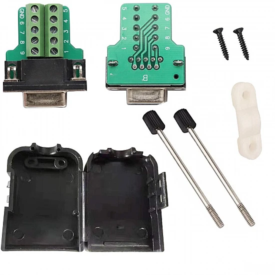 DB9 Screw Terminals To Female RS232 With Shell DB9 Screw Terminals To Female RS232 With Shell