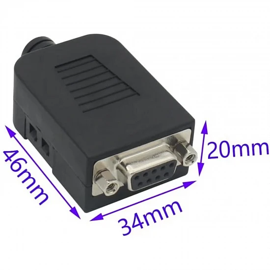 DB9 Screw Terminals To Male RS232 With Shell DB9 Screw Terminals To Male RS232 With Shell