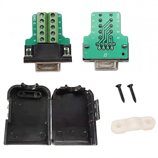 DB9 Screw Terminals To Male RS232 With Shell DB9 Screw Terminals To Male RS232 With Shell