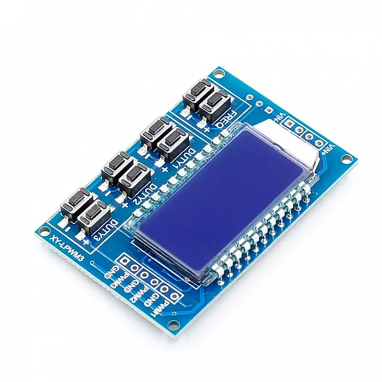 DC 3.3V-30V 3 Channel PWM Pulse Frequency Duty Cycle Adjustable Signal Generator LCD Display Module DC 3.3V-30V 3 Channel PWM Pulse Frequency Duty Cycle Adjustable Signal Generator LCD Display Module