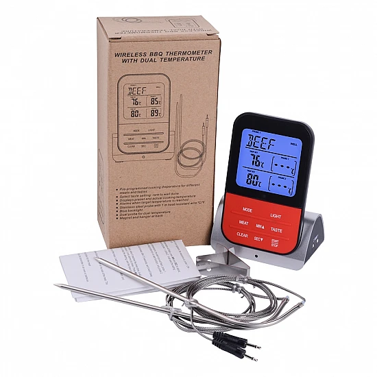 Digital Wireless Remote BBQ Thermometer Dual Probe Digital Wireless Remote BBQ Thermometer Dual Probe