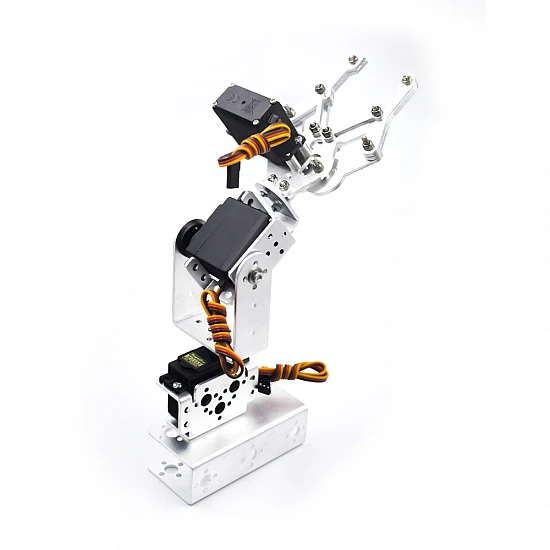 DIY 3DOF 3-Axis Metal Robot Mechanical Arm with Gripper Clamp Kit DIY 3DOF 3-Axis Metal Robot Mechanical Arm with Gripper Clamp Kit