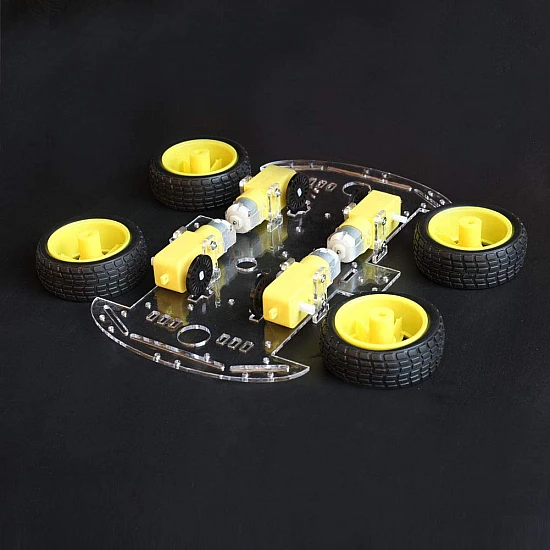 DIY Car Robot Kit - Chassis,4 x Motor,4 x Wheels and other Accessories - DIY Car Robot Kit - Chassis,4 x Motor,4 x Wheels and other Accessories - Robot Spare Parts -