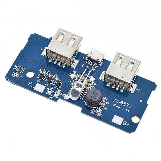 Dual Micro USB 3.7V to 5V 2A Power Bank 18650 Lipo Charger with LED Dual Micro USB 3.7V to 5V 2A Power Bank 18650 Lipo Charger with LED