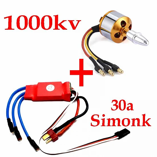 1000kv A2212 Brushless Motor with Simonk 30A ESC For RC Airplane / Quadcopter / Multirotor - Multirotor 1000kv A2212 Brushless Motor with Simonk 30A ESC For RC Airplane / Quadcopter / Multirotor - Brushless Motor - Multirotor