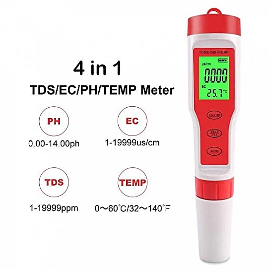EZ9908 pH/TDS/EC/TEMP 4-in-1 Pen-type Tester EZ9908 pH/TDS/EC/TEMP 4-in-1 Pen-type Tester