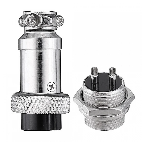 GX16 2-Pin Circular Aviation Socket Plug Male and Female Panel Connector GX16 2-Pin Circular Aviation Socket Plug Male and Female Panel Connector