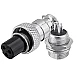 GX16 3-Pin Circular Aviation Socket Plug Male and Female Panel Connector GX16 3-Pin Circular Aviation Socket Plug Male and Female Panel Connector