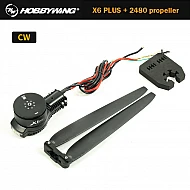 Hobbywing XRotor X6 Plus 150KV Brushless Motor and 2480 Folding Propeller Combo Kit - CW