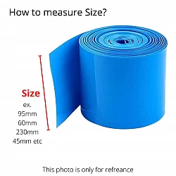 128mm 1-Meter PVC Heat Shrink Sleeve Black for Lithium Cell Pack