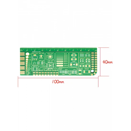 IFlight 100x40mm BLITZ PCB Practice Soldering Board IFlight 100x40mm BLITZ PCB Practice Soldering Board