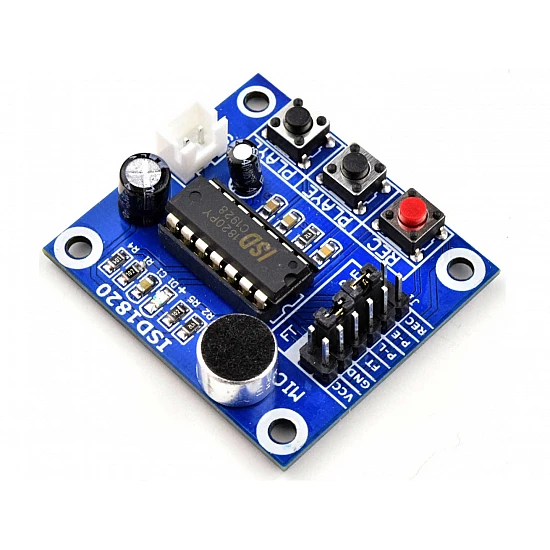 ISD1820 Recording Module Voice Board With On Board Mic and Loud Speaker ISD1820 Recording Module Voice Board With On Board Mic and Loud Speaker