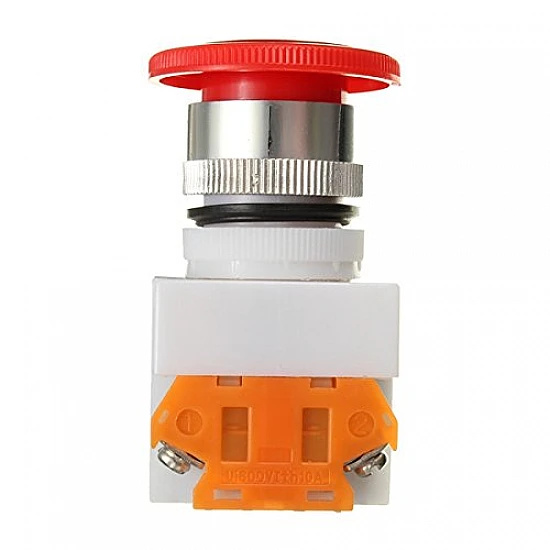 LAY37 02ZS 2 Normally Closed Self-Locking 22mm Mushroom Head Emergency Stop Switch LAY37 02ZS 2 Normally Closed Self-Locking 22mm Mushroom Head Emergency Stop Switch