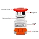 LAY37 02ZS 2 Normally Closed Self-Locking Mushroom Head Emergency Stop Switch LAY37 02ZS 2 Normally Closed Self-Locking Mushroom Head Emergency Stop Switch