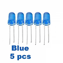 Blue LED 5mm Pack Of 5 (Light Emitting Diod)