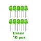 Green LED 5mm Pack Of 10 (Light Emitting Diod) - Green LED 5mm Pack Of 10 (Light Emitting Diod) - Other -