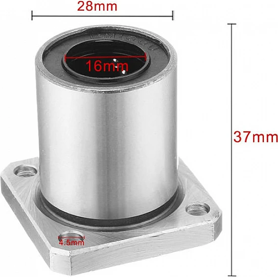 LMK16UU 16mm Square Flange Linear Motion Bearing LMK16UU 16mm Square Flange Linear Motion Bearing
