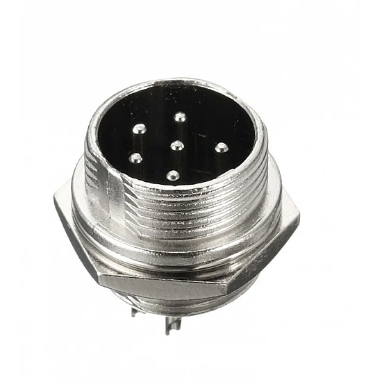 M12/GX12 6 Pin male Aviation Plug Connector M12/GX12 6 Pin male Aviation Plug Connector
